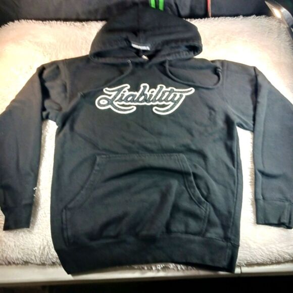 Liability Embroidered Heavy Duty Hoodie Unisex Small Streetwear/ Brewing Company - Picture 4 of 12